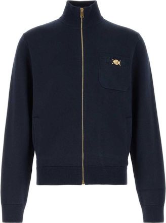 Versace Navy Blue Solid Sweatshirt