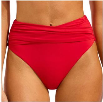 Seafolly Collective High Waist Wrap Front Pant Bikini-Bottom f&uuml;r Damen | blau