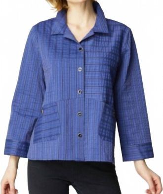 Habitat Eastside Stripe Shirt Jacket - Plus In Midnight/denim