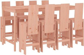 vidaXL Juego De Muebles De Jard&iacute;n 9 Pzas Madera Maciza Abeto Douglas Vidaxl