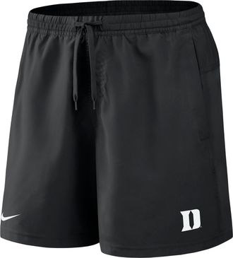 Nike Duke Primetime Primary Logo Nike Mens Dri-FIT College Form Shorts in Black | 045T00ADU-8DV