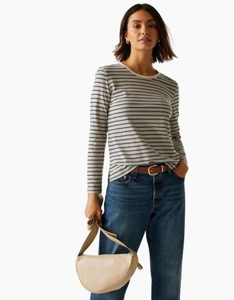 Regatta Womens Regatta Womens/Ladies Federica Stripe Long-Sleeved T-Shirt - White - Size: 10