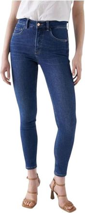 Salsa Moderne hoge taille slim fit broek - Dames - Skinny Jeans - Blauw - W27 L30 - Jeans