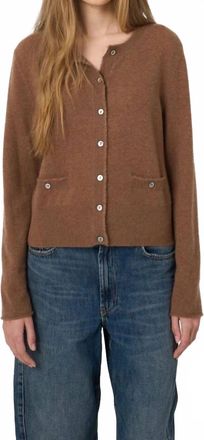 Repeat Organic Cashmere Cardigan In Hazel