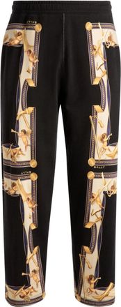 Bally graphic-print organic cotton track pants - men - Organic Cotton/Elastane - L - Black
