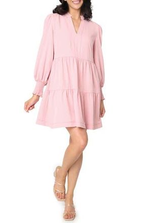 Gibsonlook Long Sleeve Minidress in Rose at Nordstrom Rack, Size Xx-Small