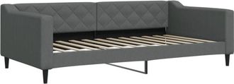 vidaXL Sof&aacute; Cama Sin Colch&oacute;n Tela Gris Oscuro 100x200 Cm Vidaxl