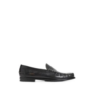 Prada Antiqued Leather Loafers