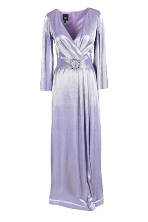 Access Fashion Maxi Dress with Zipper - Purple