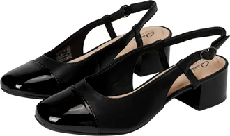 Clarks Marilyn Rose Black Combi Leather 26181615 Womens