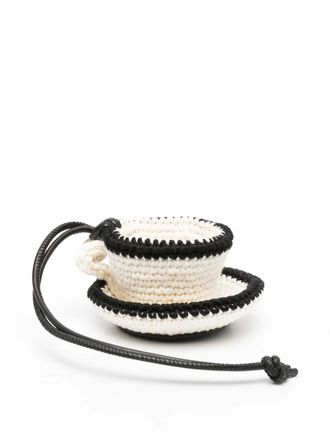 J.W.Anderson crocheted-cup charm - Neutrals