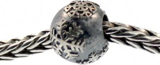 Trollbeads Womens Snowball Bead In Silver