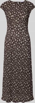 Mango Midikleid im Allover-Look Modell POME in Black, Gr&ouml;&szlig;e L