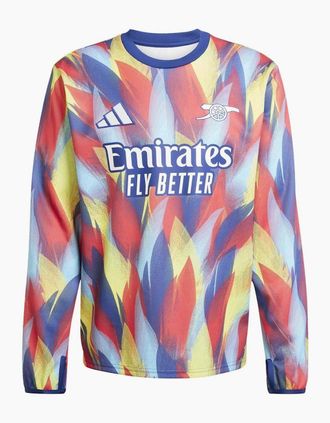 adidas Mens Mens Arsenal Long Sleeve Pre Match Shirt 2025 2026 - Blue - Size: 36