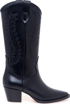 Anna F. Texaanse laars - Dames - Cowboylaarzen - Zwart - 39 EU - Leer - Schoenen
