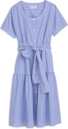 Alex Mill Josie Stripe Cotton Shirtdress in Blue/Off White at Nordstrom Rack, Size Medium