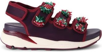 Kurt Geiger Beaded Slingback Sandal in Medium Red at Nordstrom, Size 7.5Us