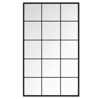 Berkfield Home Wall Mirror Black 100x60 cm Metal