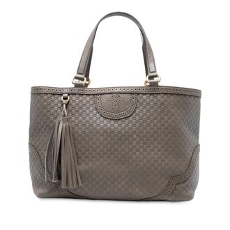 Gucci Voorafbezit Grote Microguccissima Brogue Duilio Tote