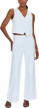 Pistola Denim Jadyn Low Slung Palazzo Pants In Vivid White