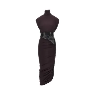 Andamane Stretch viscose long dress Woman 42