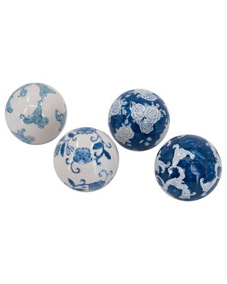 A&B Home Floral Orbs, Set Of 4