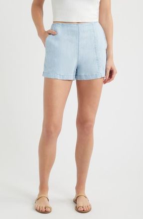 Bella Dahl Smocked Back Seam Shorts in Sun Bleached Wash at Nordstrom, Size X-Small