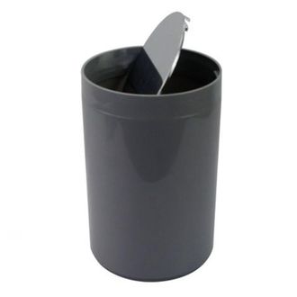 Trade Shop Trade Shop - Pattumiera Cestino Secchio Rifiuti Grigio Arredo Bagno Coperchio Basculante 79897