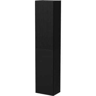 Dmora Vetrina Longano, Mobile Espositore 4 Ripiani, Apertura Push Pull, Unanta, 39.9x29.8x180h cm Nero Antracite
