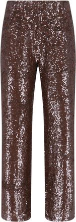 P.A.R.O.S.H. Brown Sequin Trousers