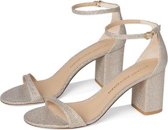 Stuart Weitzman Nudist Block 75 Womens Sandals Poudre : 5.5 M, Leather