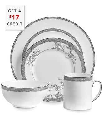 Wedgwood Vera Wang For Wedgwood Lace 4Pc Setting With $22 Credit
