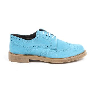 19V69 V Mens Brogue Oxford Shoe - Blue Leather - Size UK 9