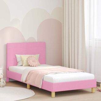 vidaXL vidaXL Struttura letto bambini con testata Rosa 80 x 200 cm Tessuto