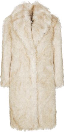 Liu Jo Long Faux Fur Coat with Classic Collar