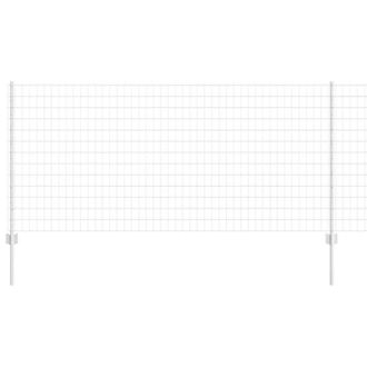 Berkfield Home Euro Fence with 10 U Posts Silver 1x10 m Steel