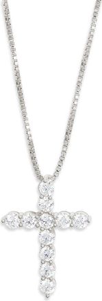 The M Jewelers NY The Bella Pav&eacute; Cross Pendant in Silver at Nordstrom