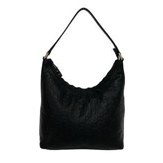Gucci Black Leather Shoulder Bag Tote Bag (Pre-Owned)