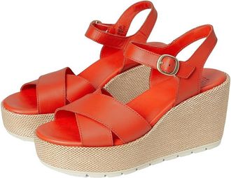 Sorel Sunpeak Wedge Ankle Strap Womens Wedge Shoes Crimson Fire/Chalk : 10.5 B - Medium, Synthetic