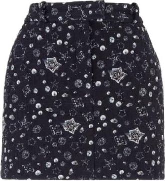 Fendi Starry Sky Print Mini Skirt, Brand Size 42 (US Size 6)