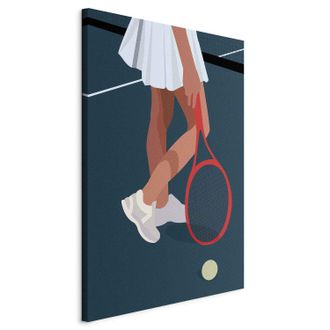 OEM Imagen - Jugador De Tenis Con Una Raqueta Roja En La Cancha - Gr&aacute;fico