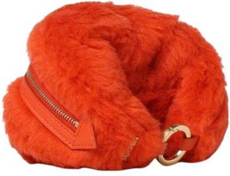 Max Mara Orange Teddy Bear Wrist Bag
