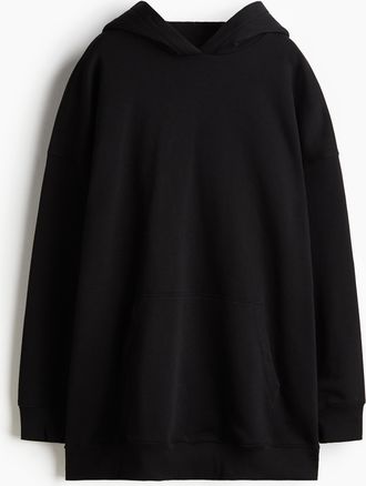 H&M Oversized Kleid mit Kapuze - Schwarz