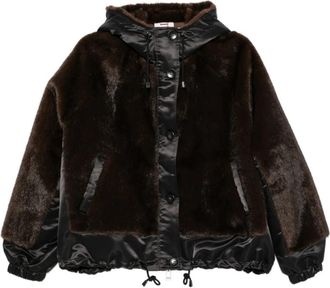 VALENTINI 1972 Eco Mink Jas - Dames - Jassen - Bruin - S - Polyester - Jassen