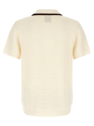 Casablanca Mens White Wool Polo Shirt