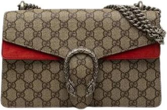 Gucci Pre-owned Dionysus Schoudertas - Dames - Vintage Schoudertas - Beige - ONE Size - Su&egrave;de - Vintage
