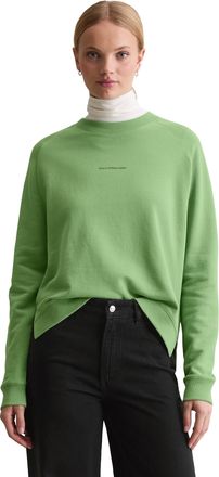 Marc O'Polo Denim Sweatshirt MARC OPOLO DENIM, Damen, Gr. XS, smoky grape, angeraute Sweatware, Obermaterial: 100% Baumwolle, relaxed fit normal, Rundhals, Rippb&uuml;ndchen