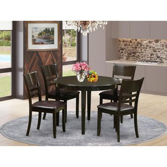 East West Furniture 5 PC small Kitchen Table set-Kitchen Dining nook and 4 Kitchen Chairs