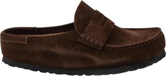 Birkenstock Naples Wrapped Smalle Pasvorm - Dames - Slip ons - Bruin - 37 EU - Leer - Schoenen