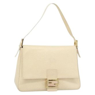 Fendi Pre-owned Vintage Schoudertas - Dames - Pre-owned - Beige - Maat: ONE Size Leer